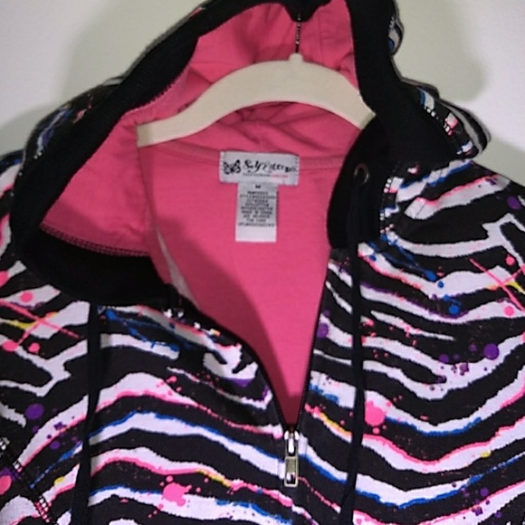 Self Esteem hoodie Zebra multicolor Junior's Med - Picture 2 of 3
